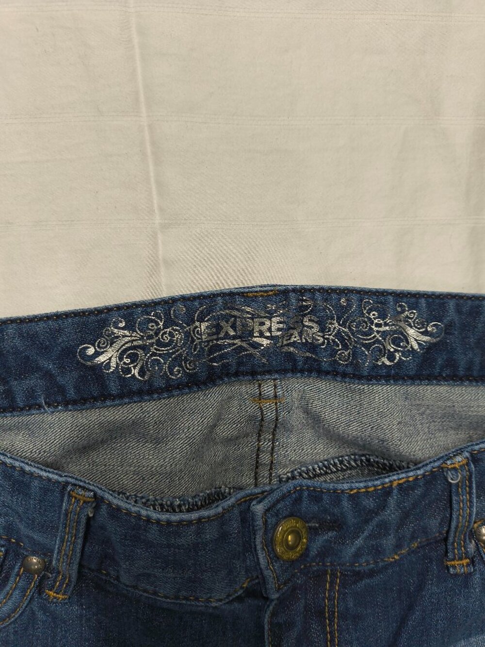 Express Blue Bootcut Jeans - Picture 2 of 5